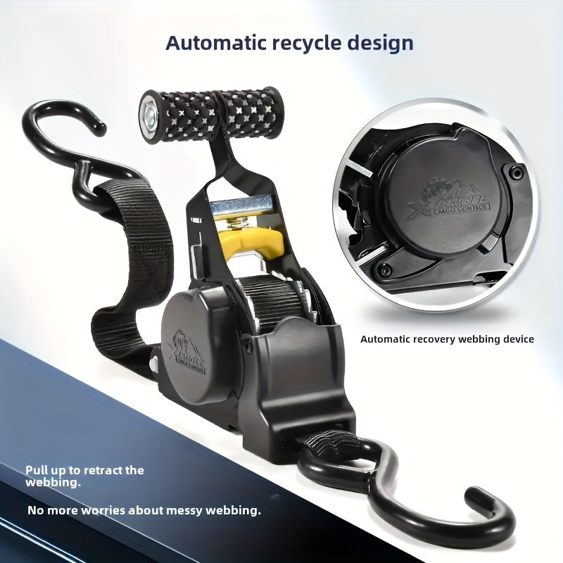 NNETM Retractable Outdoor Heavy-Duty Aluminum Cargo Strap