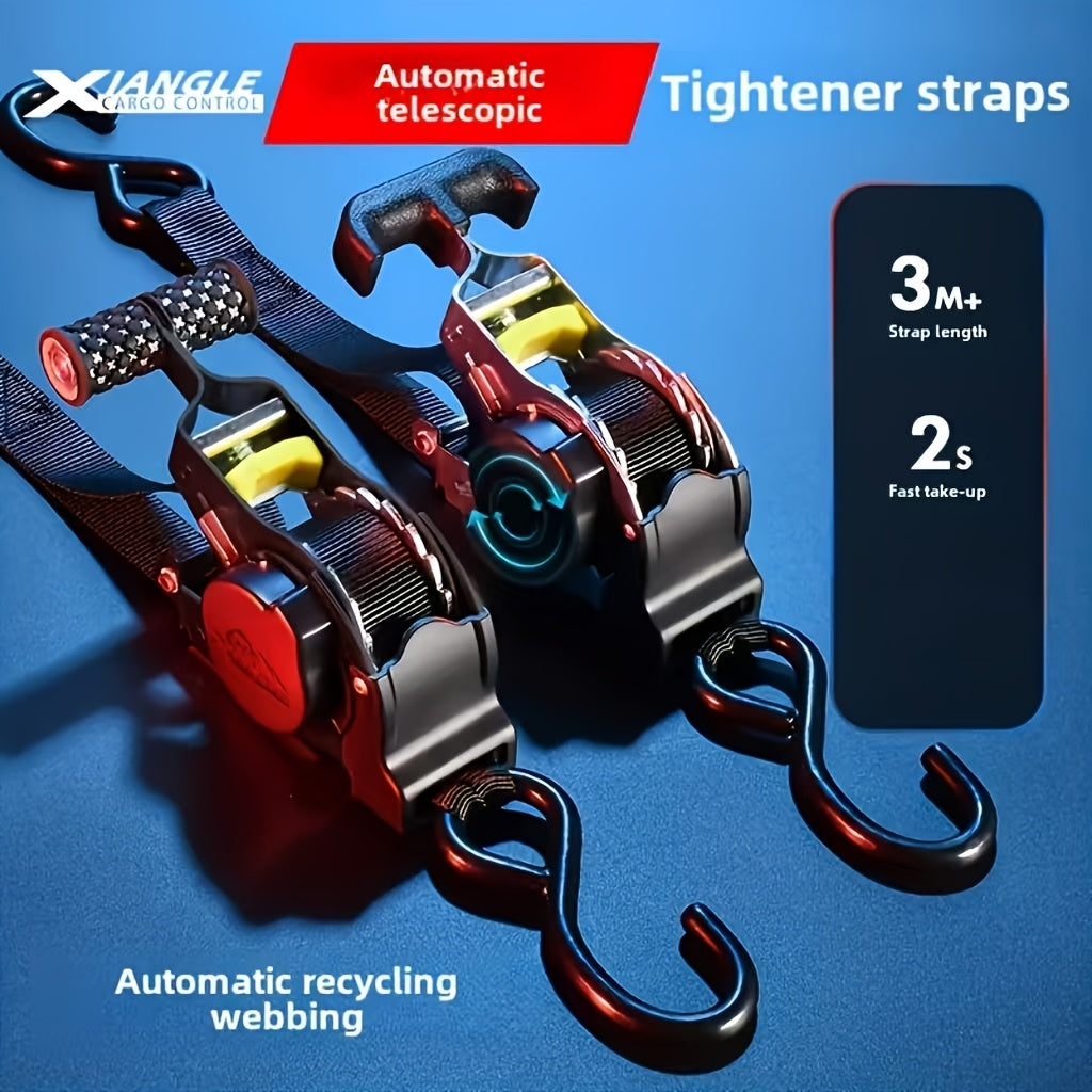NNETM Retractable Outdoor Heavy-Duty Aluminum Cargo Strap