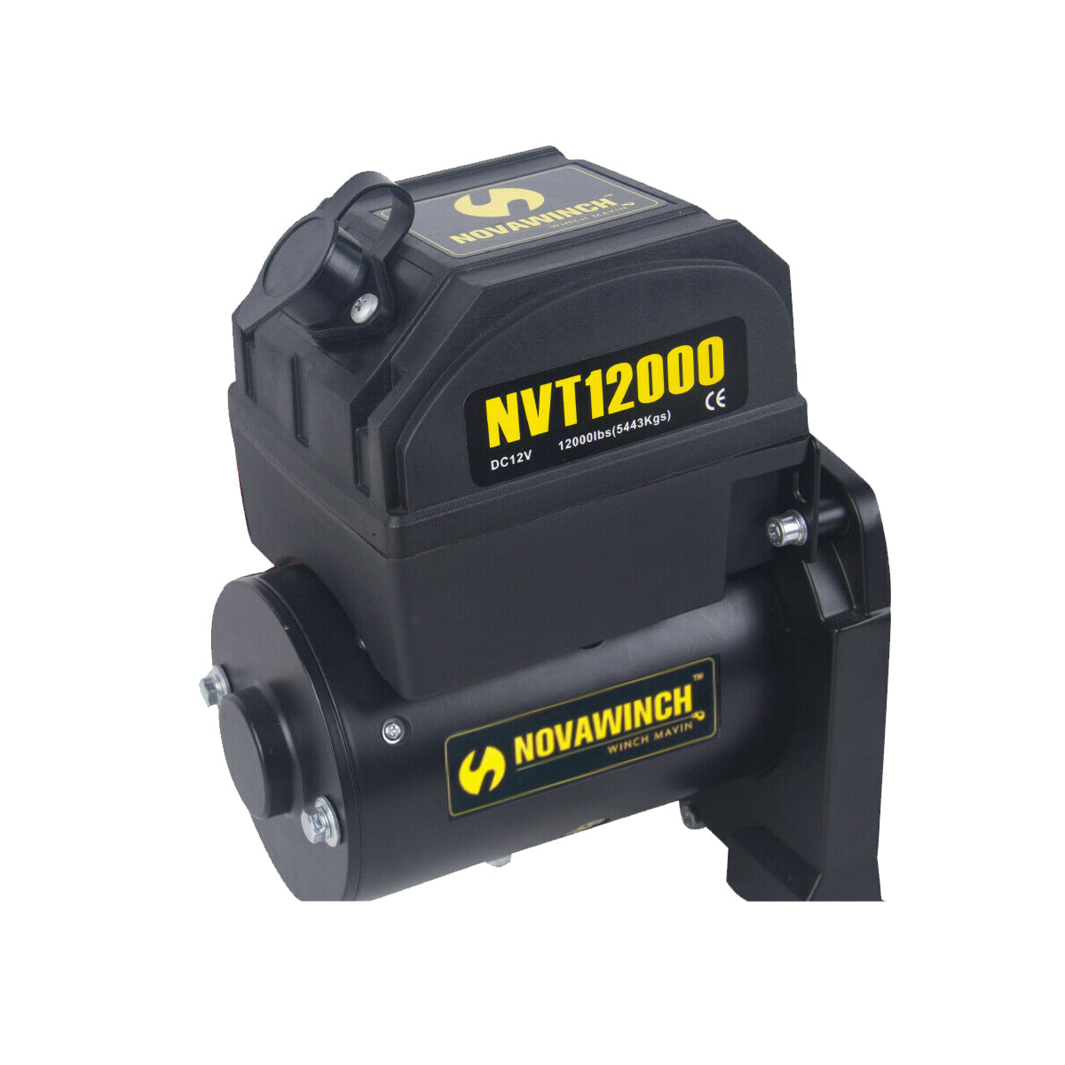 NNEDPE 12000LBS 12V Electric Winch Synthetic Rope Off Road 4x4 Truck