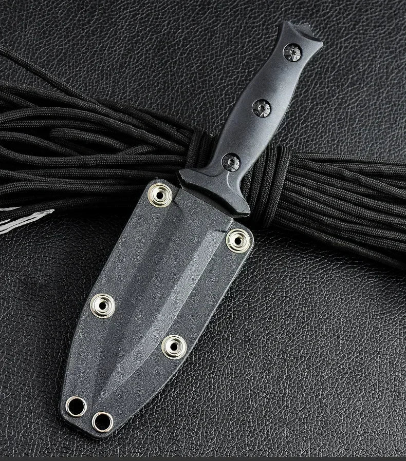 NNEOBA Hunting Tactical Fixed Blade Knife Black