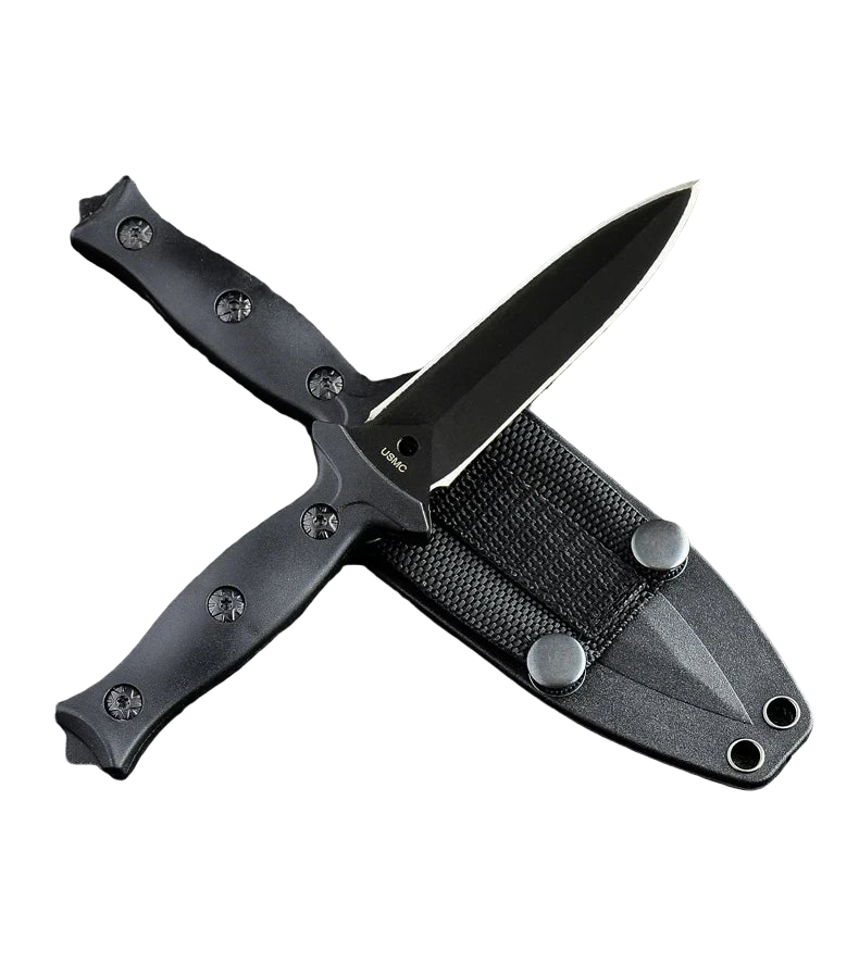 NNEOBA Hunting Tactical Fixed Blade Knife Black